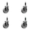 Service Caster 5'' Semi Steel Wheel Swivel 1'' Expanding Stem Caster Set, 4PK SCC-EX20S514-SSS-1-4 - alternate 1